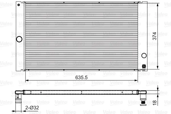 радиатор, охлаждане на двигателя VALEO               