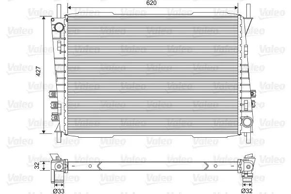 радиатор, охлаждане на двигателя VALEO               