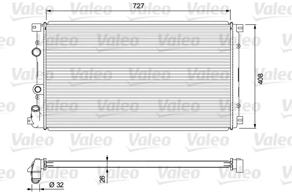 радиатор, охлаждане на двигателя VALEO               