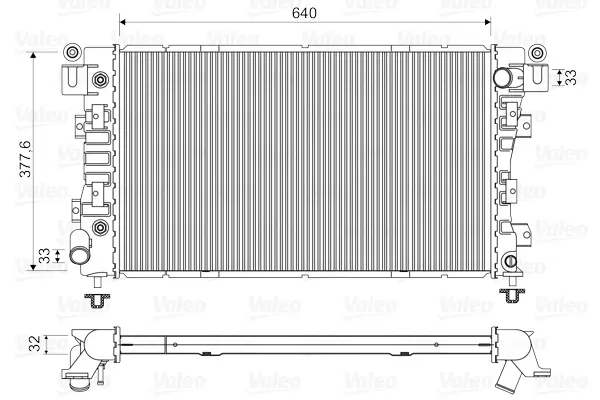 радиатор, охлаждане на двигателя VALEO               