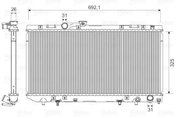 радиатор, охлаждане на двигателя VALEO               