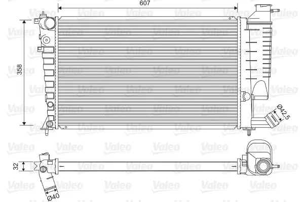 радиатор, охлаждане на двигателя VALEO               