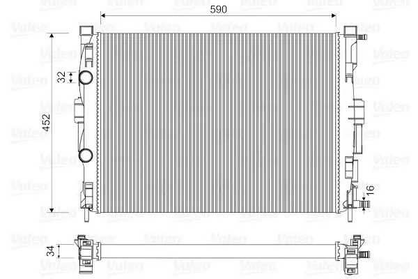 Воден радиатор за RENAULT MEGANE II Hatchback Van (KM0/2) 1.5 dCi 732946 VALEO               