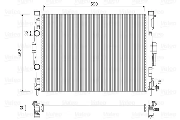радиатор, охлаждане на двигателя VALEO               