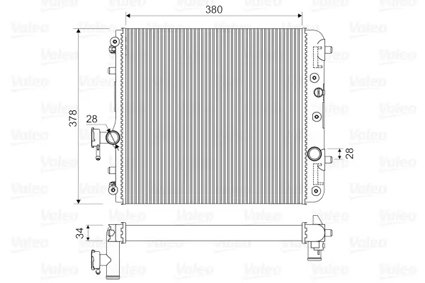 радиатор, охлаждане на двигателя VALEO               