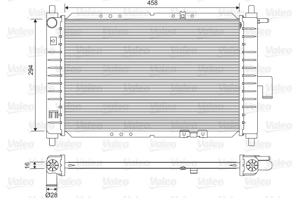 радиатор, охлаждане на двигателя VALEO               
