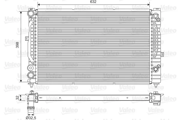 радиатор, охлаждане на двигателя VALEO               