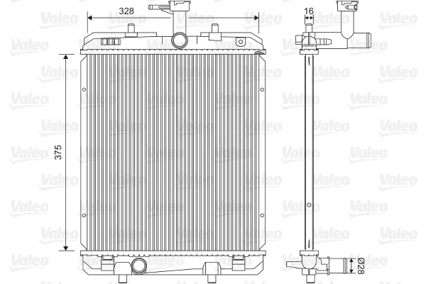 радиатор, охлаждане на двигателя VALEO               