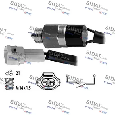 включвател, светлини за движение на заден ход SIDAT               