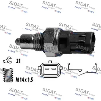 включвател, светлини за движение на заден ход SIDAT               