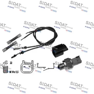 включвател, светлини за движение на заден ход SIDAT               