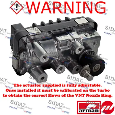 регулиращ клапан за налягане на турбината SIDAT               