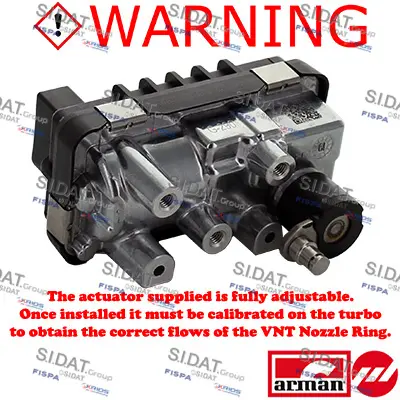 регулиращ клапан за налягане на турбината SIDAT               