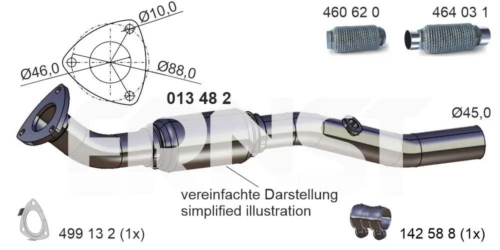 изпускателна тръба ERNST               