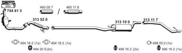 Изпускателна система ERNST               