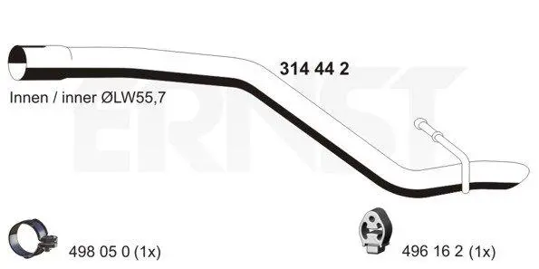 изпускателна тръба ERNST               