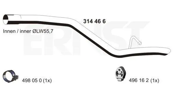 изпускателна тръба ERNST               