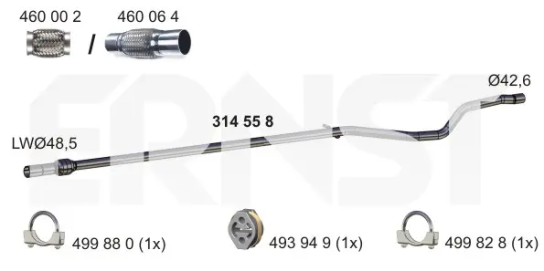 изпускателна тръба ERNST               