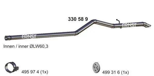 изпускателна тръба ERNST               