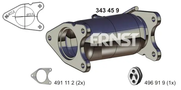 гъвкава тръба, изпускателна система ERNST               