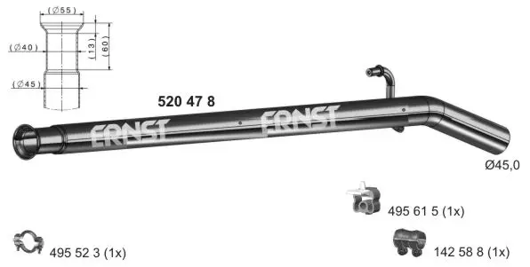 изпускателна тръба ERNST               