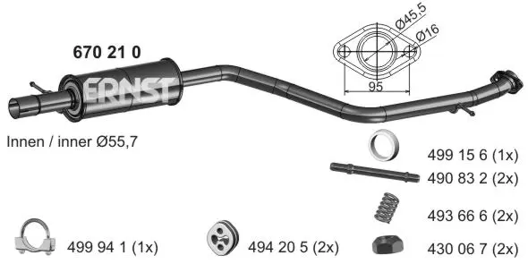 средно гърне ERNST               