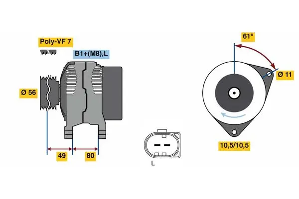 генератор BOSCH               