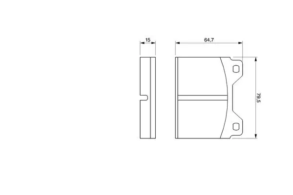комплект спирачно феродо, дискови спирачки BOSCH               
