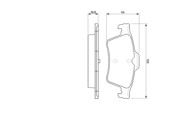 комплект спирачно феродо, дискови спирачки BOSCH               