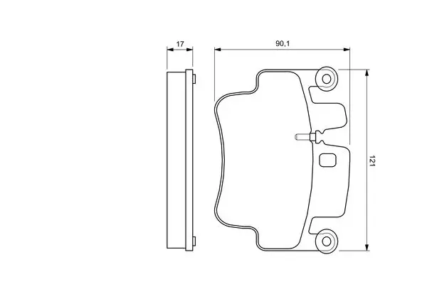 комплект спирачно феродо, дискови спирачки BOSCH               