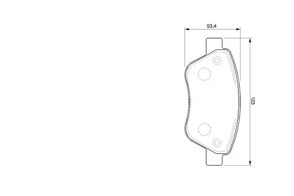 комплект спирачно феродо, дискови спирачки BOSCH               