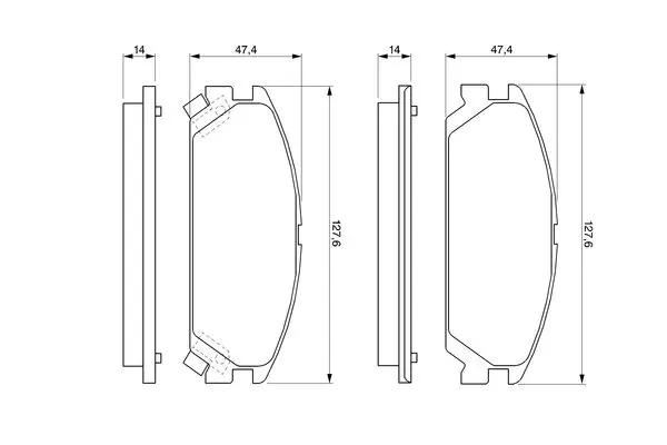 комплект спирачно феродо, дискови спирачки BOSCH               