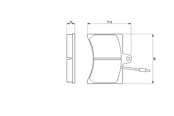 комплект спирачно феродо, дискови спирачки BOSCH               