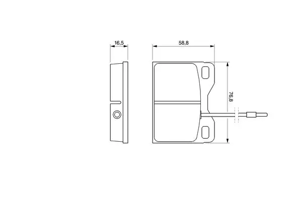 комплект спирачно феродо, дискови спирачки BOSCH               