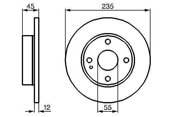 спирачен диск BOSCH               