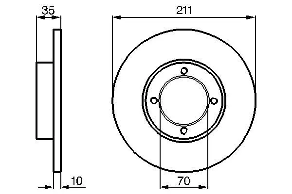 спирачен диск BOSCH               