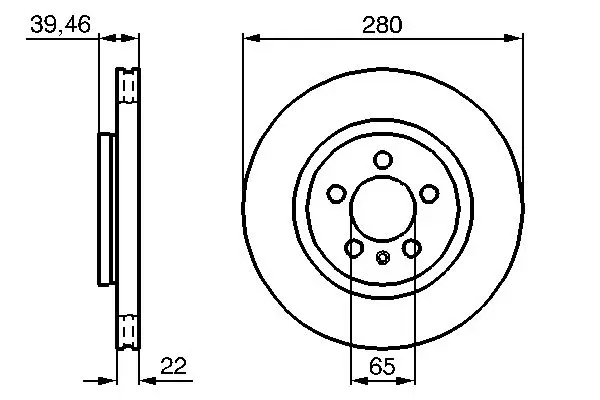 спирачен диск BOSCH               