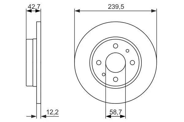спирачен диск BOSCH               
