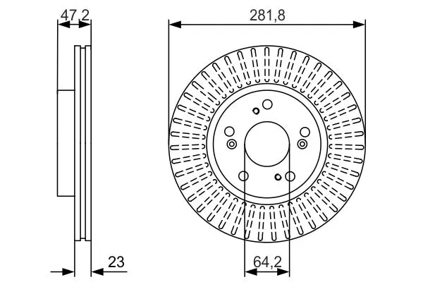 спирачен диск BOSCH               