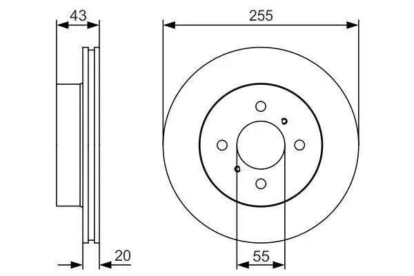 спирачен диск BOSCH               