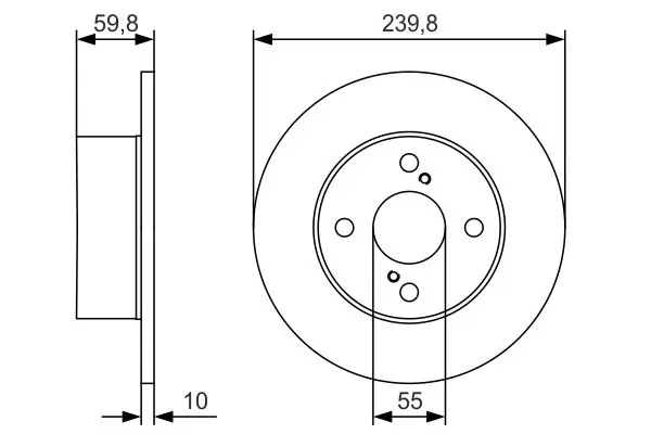 спирачен диск BOSCH               