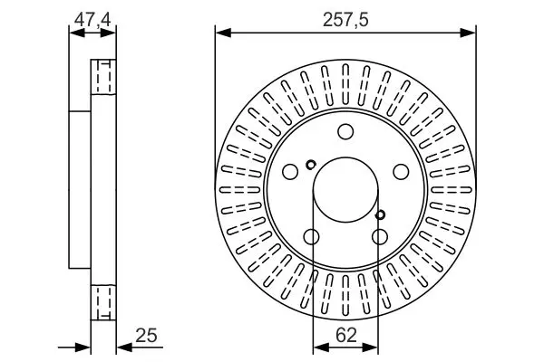спирачен диск BOSCH               
