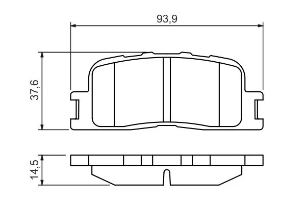комплект спирачно феродо, дискови спирачки BOSCH               