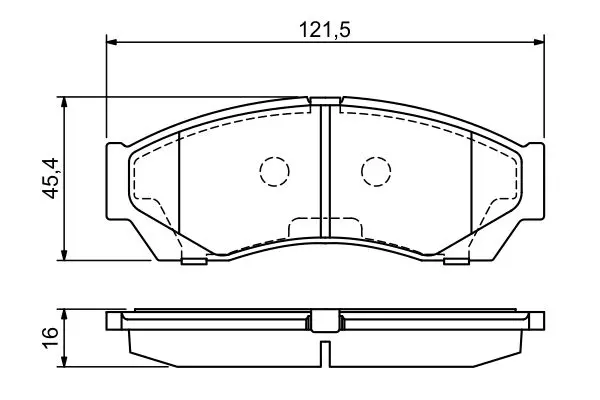 комплект спирачно феродо, дискови спирачки BOSCH               