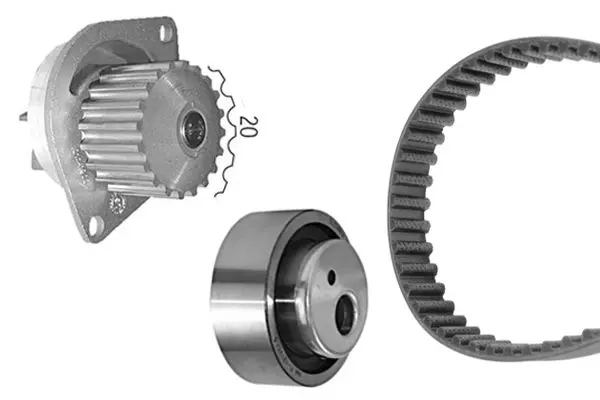 водна помпа- к-кт ангренажен ремък BOSCH               