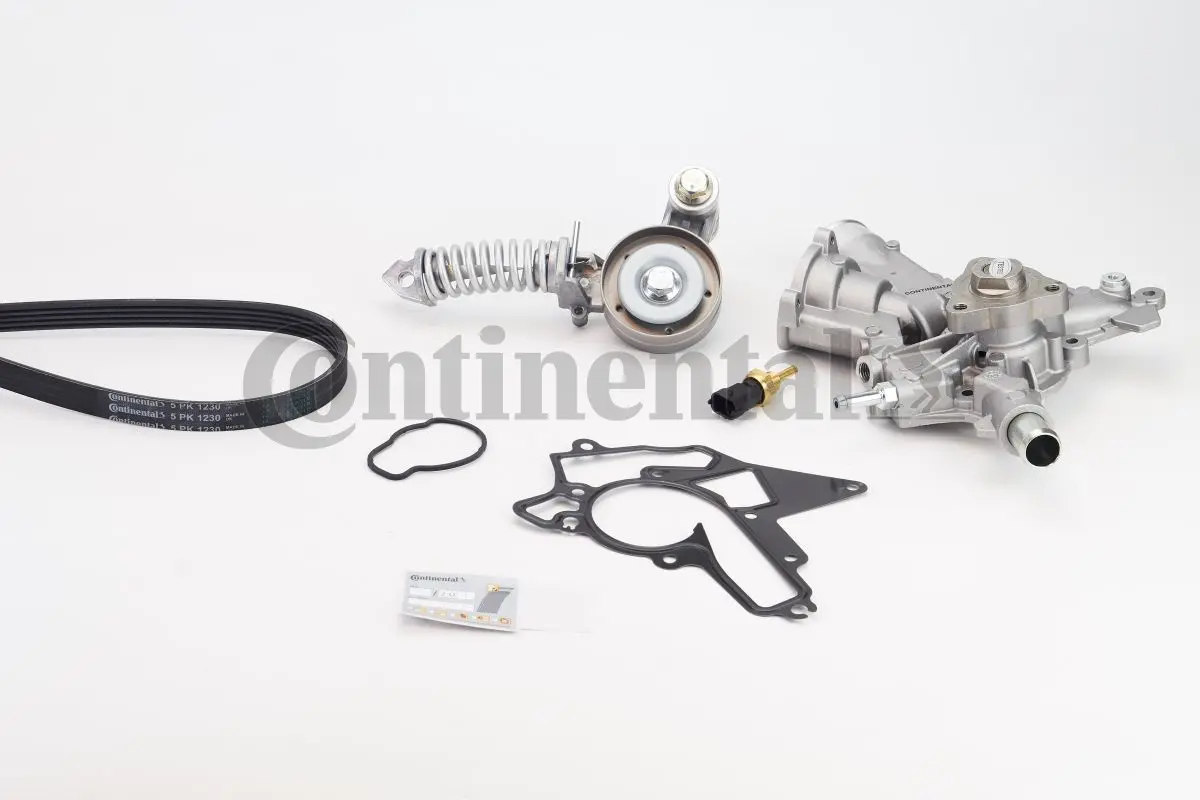 водна помпа - комплект пистови ремъци клиновидно оребряване CONTINENTAL CTAM    