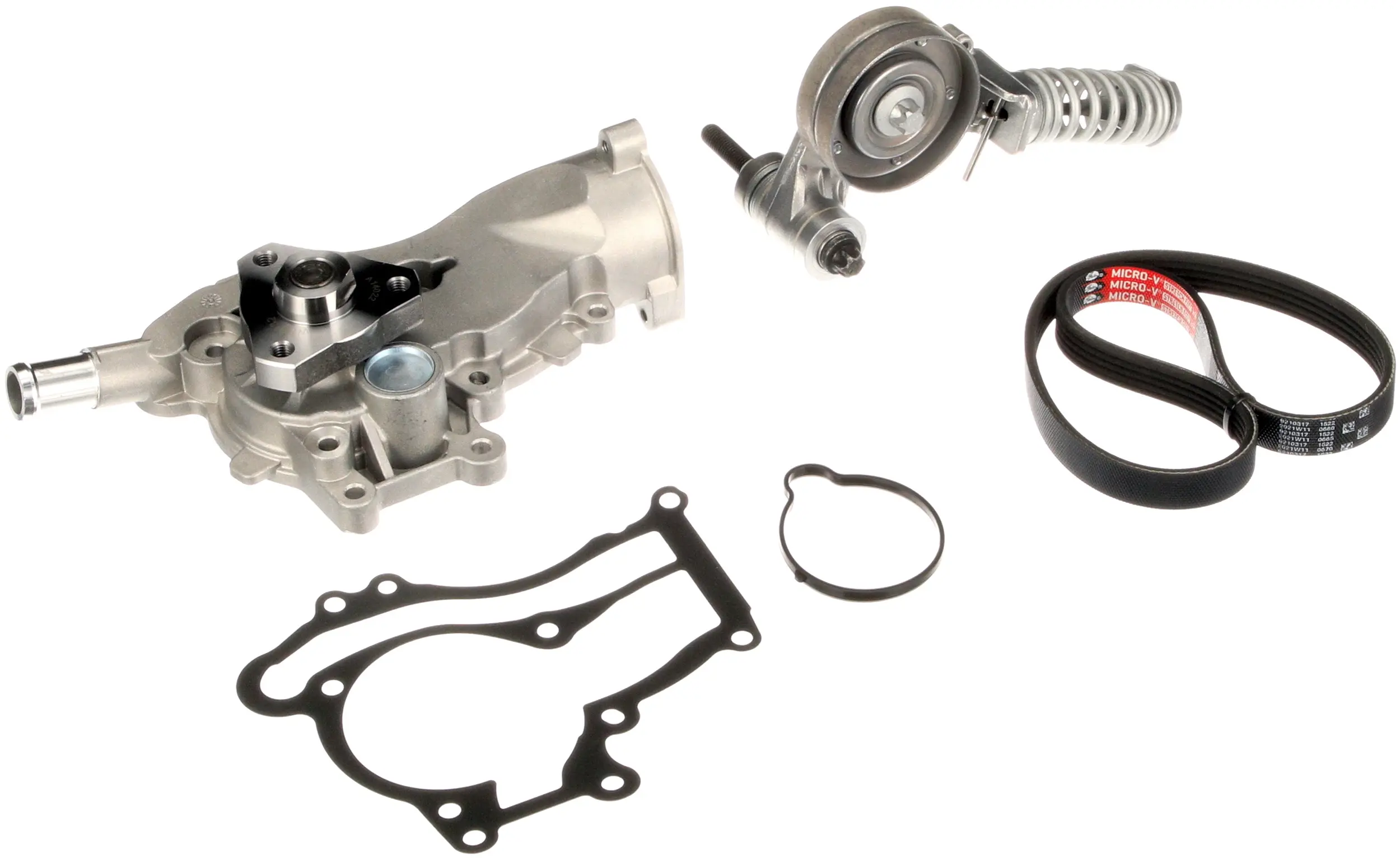 водна помпа - комплект пистови ремъци клиновидно оребряване GATES               