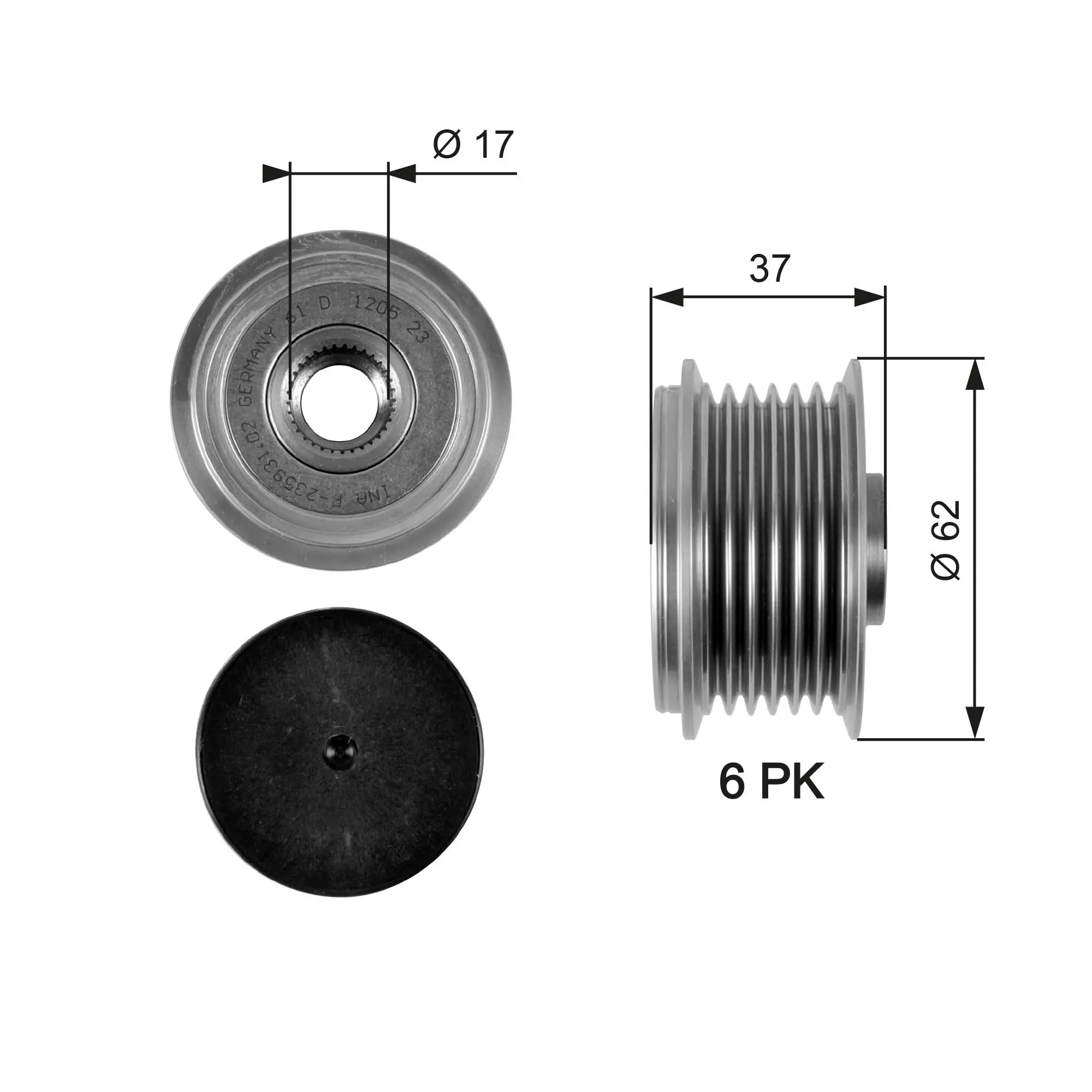 механизъм за свободен ход на генератор GATES               