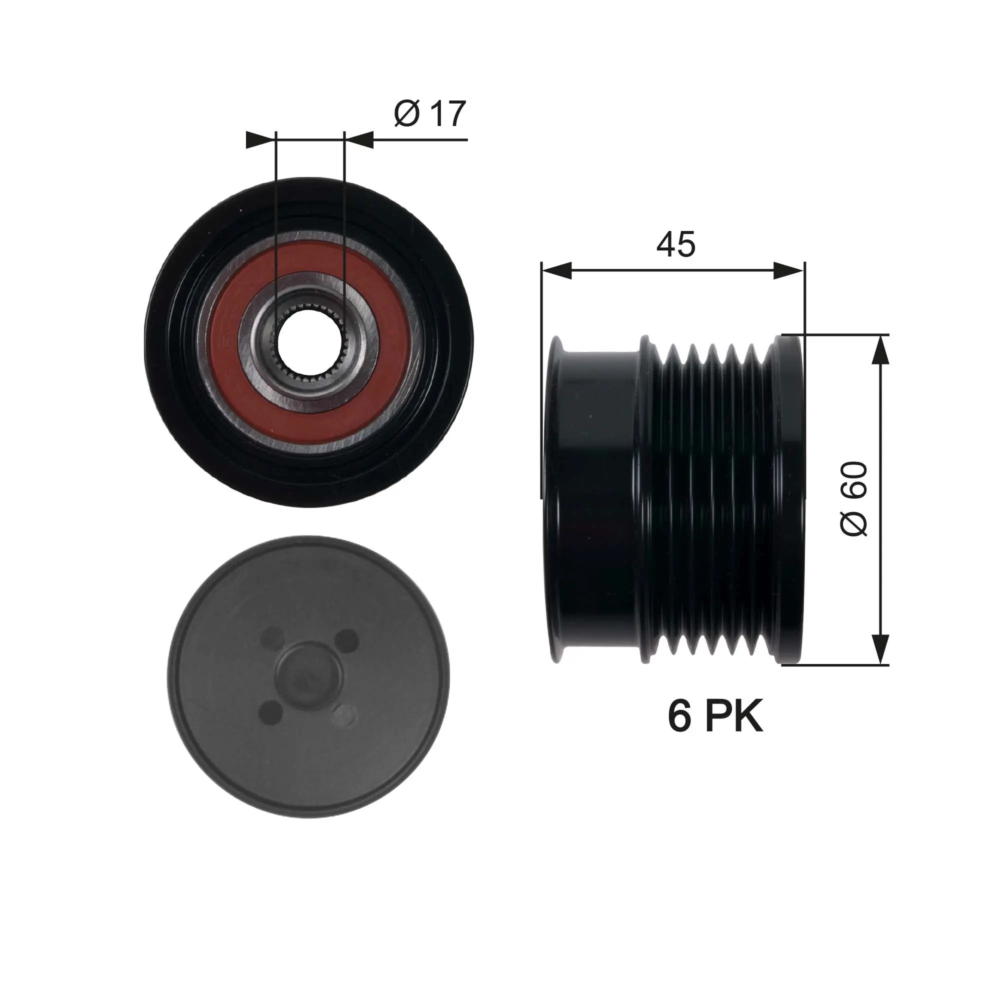 механизъм за свободен ход на генератор GATES               