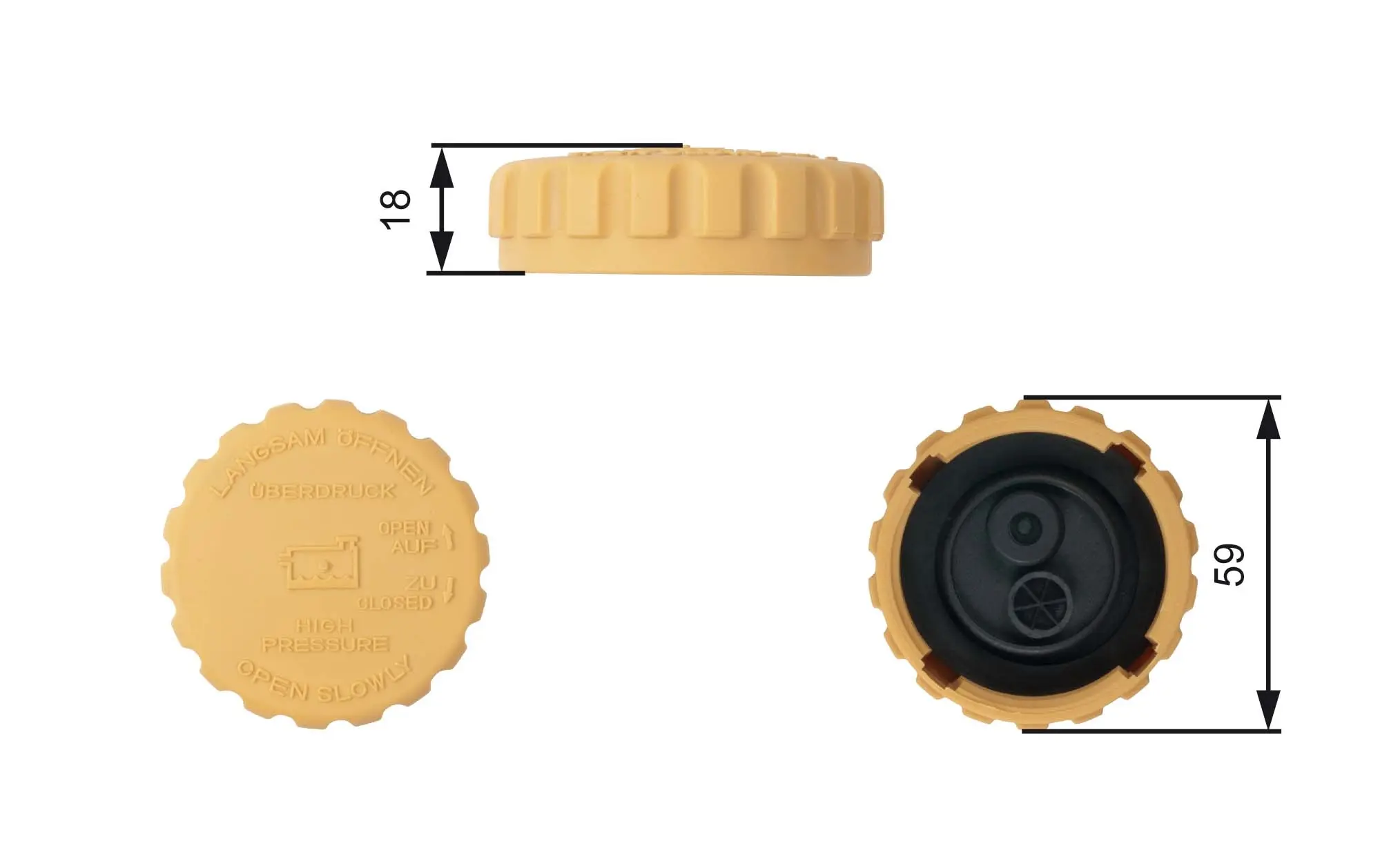 капачка, резервоар за охладителна течност GATES               